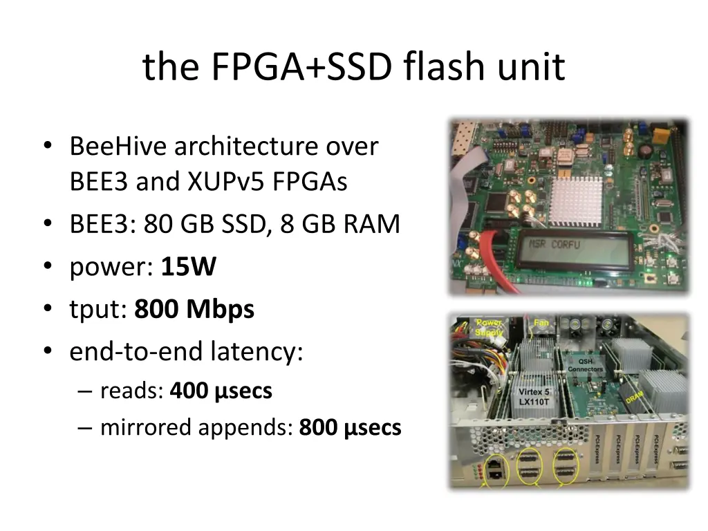 the fpga ssd flash unit