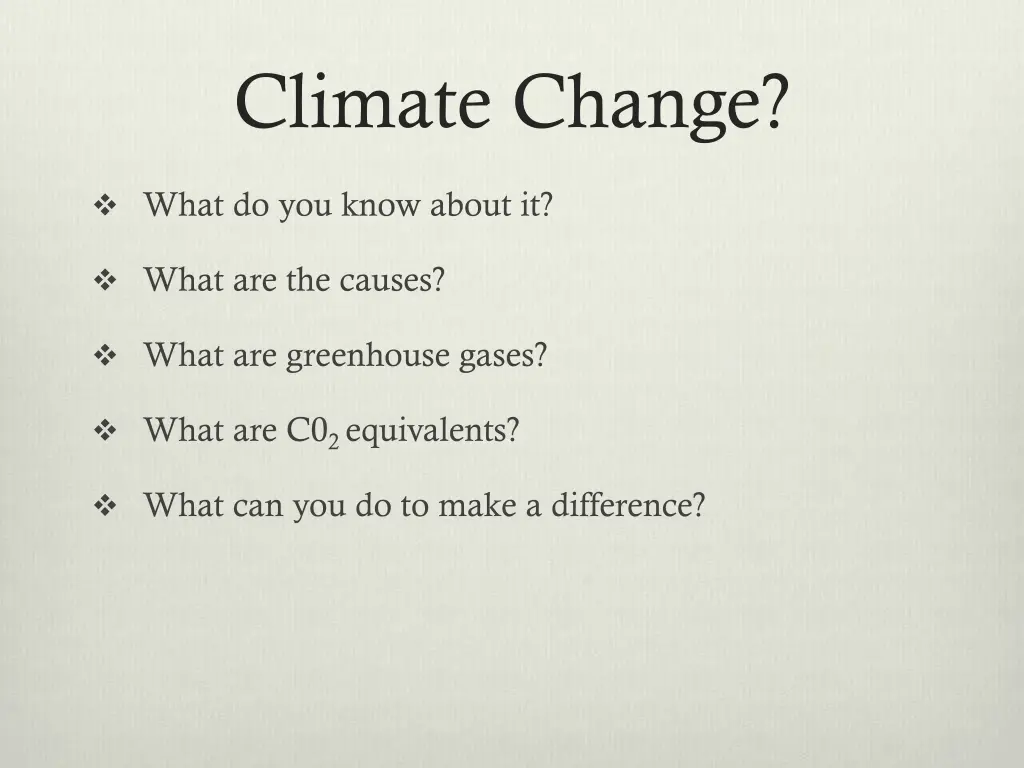 climate change