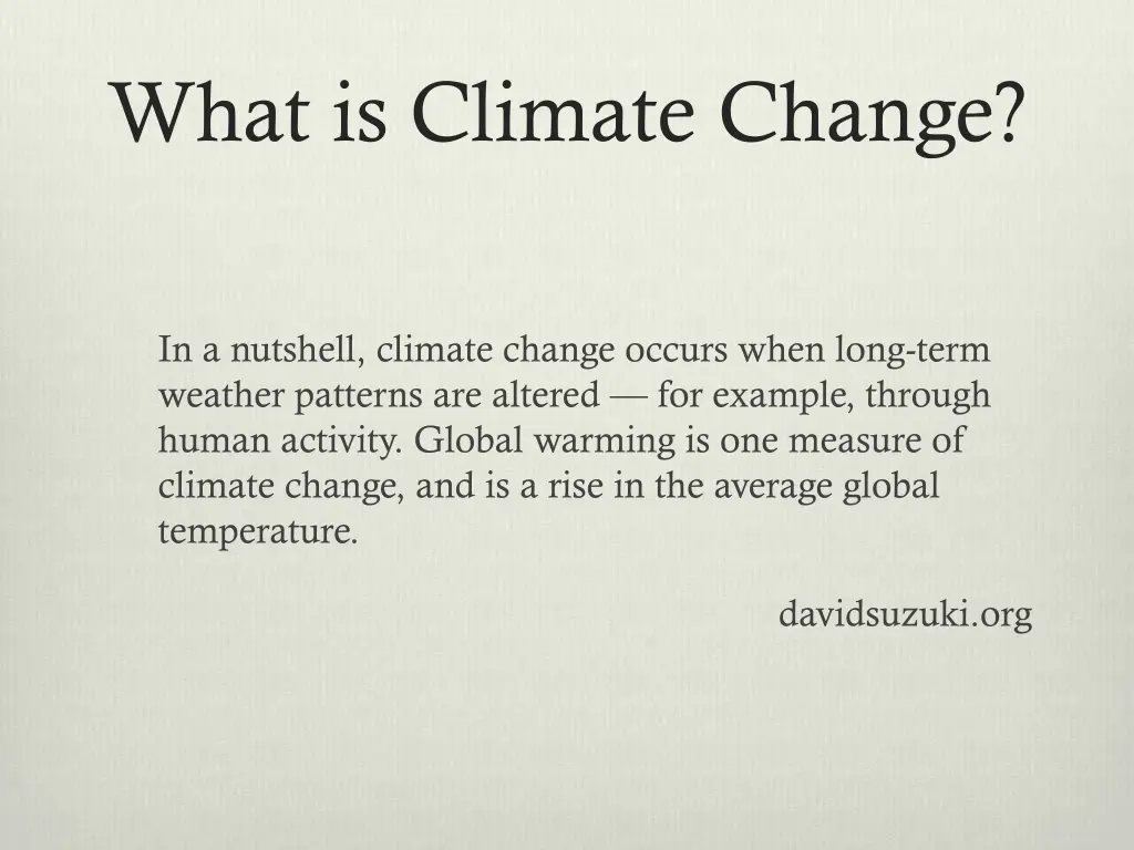 what is climate change