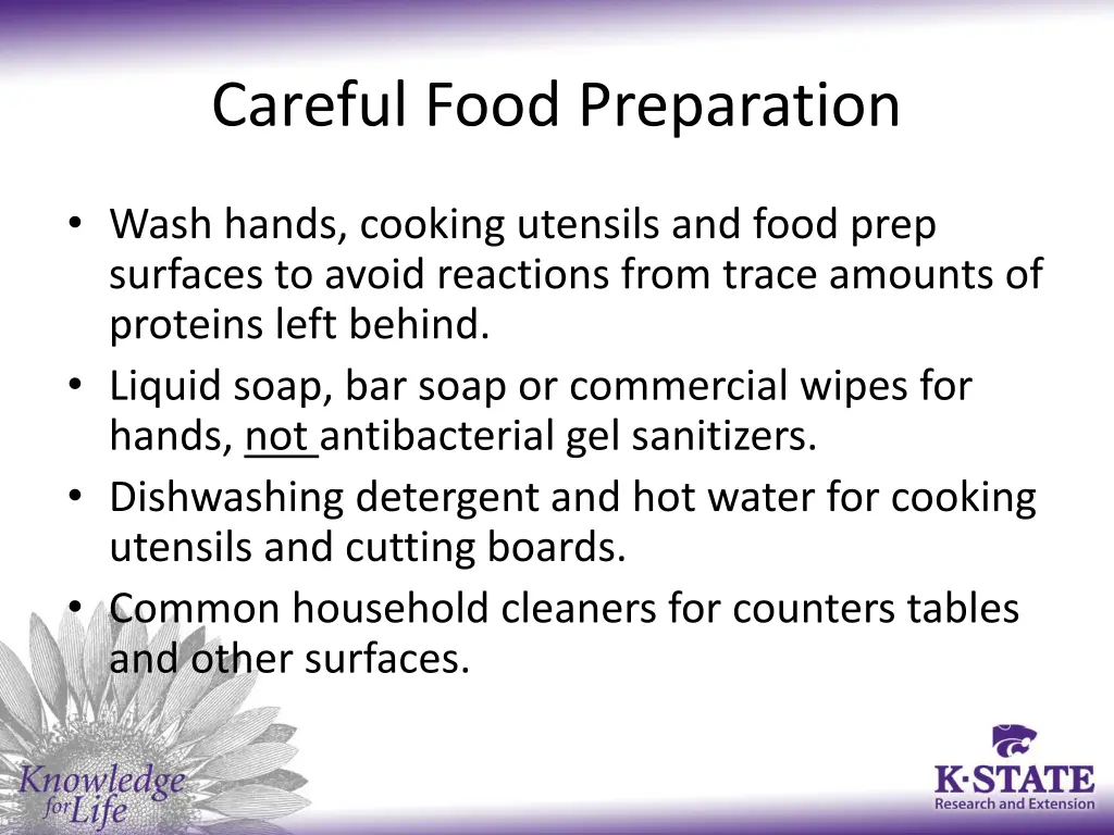 careful food preparation