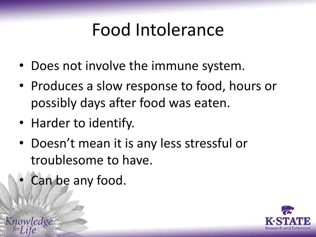 food intolerance