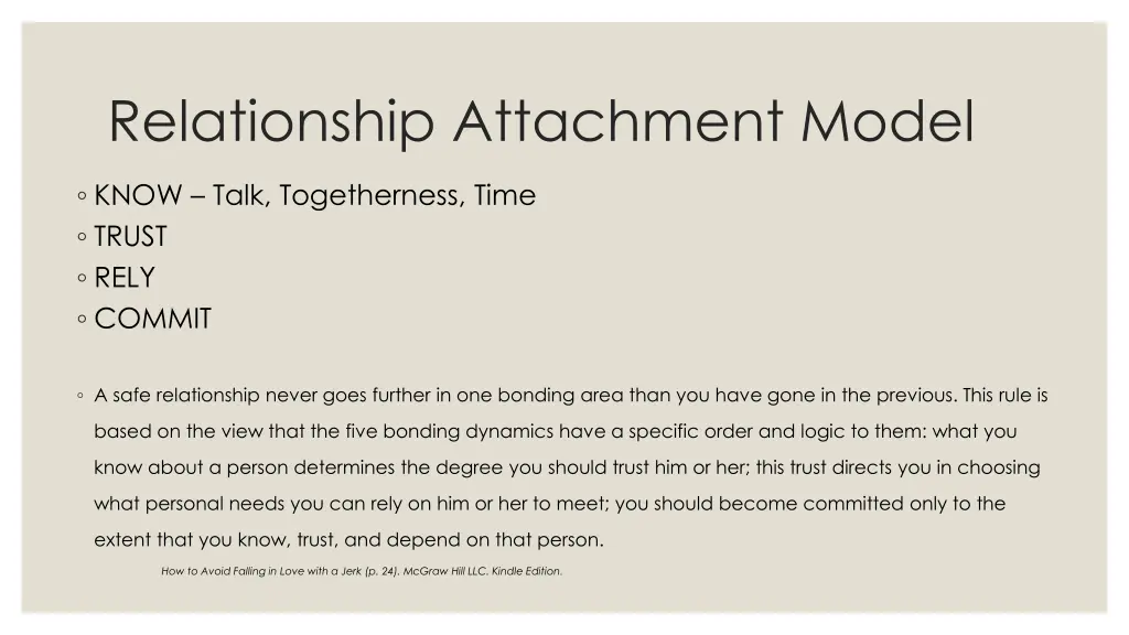 relationship attachment model