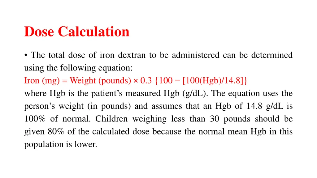 dose calculation 1