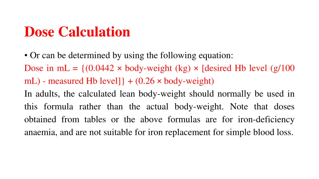 dose calculation 2