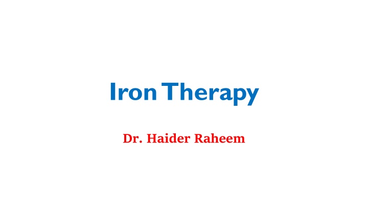 iron therapy