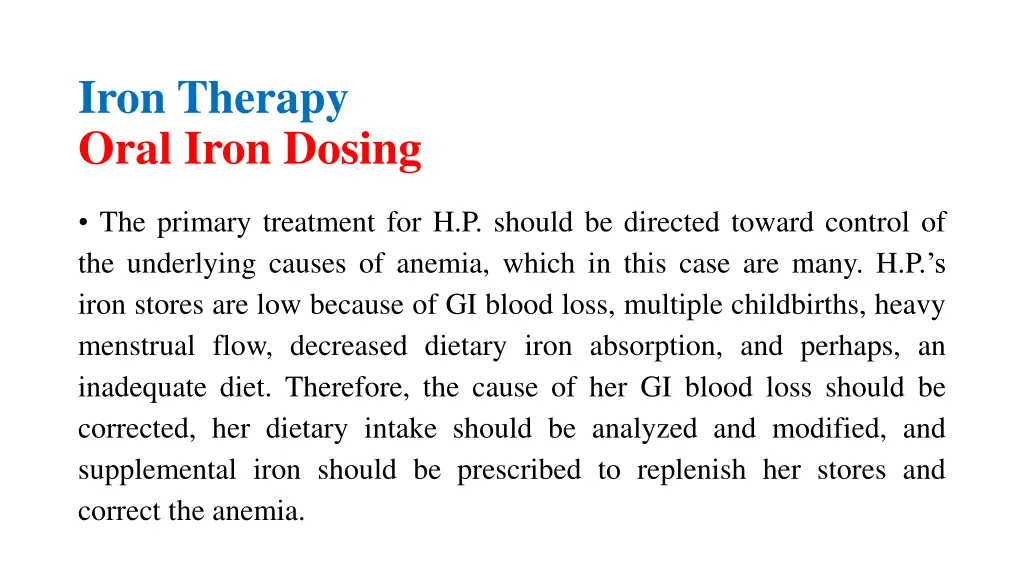 iron therapy oral iron dosing 1