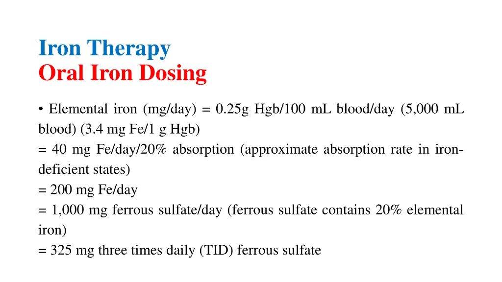 iron therapy oral iron dosing 3