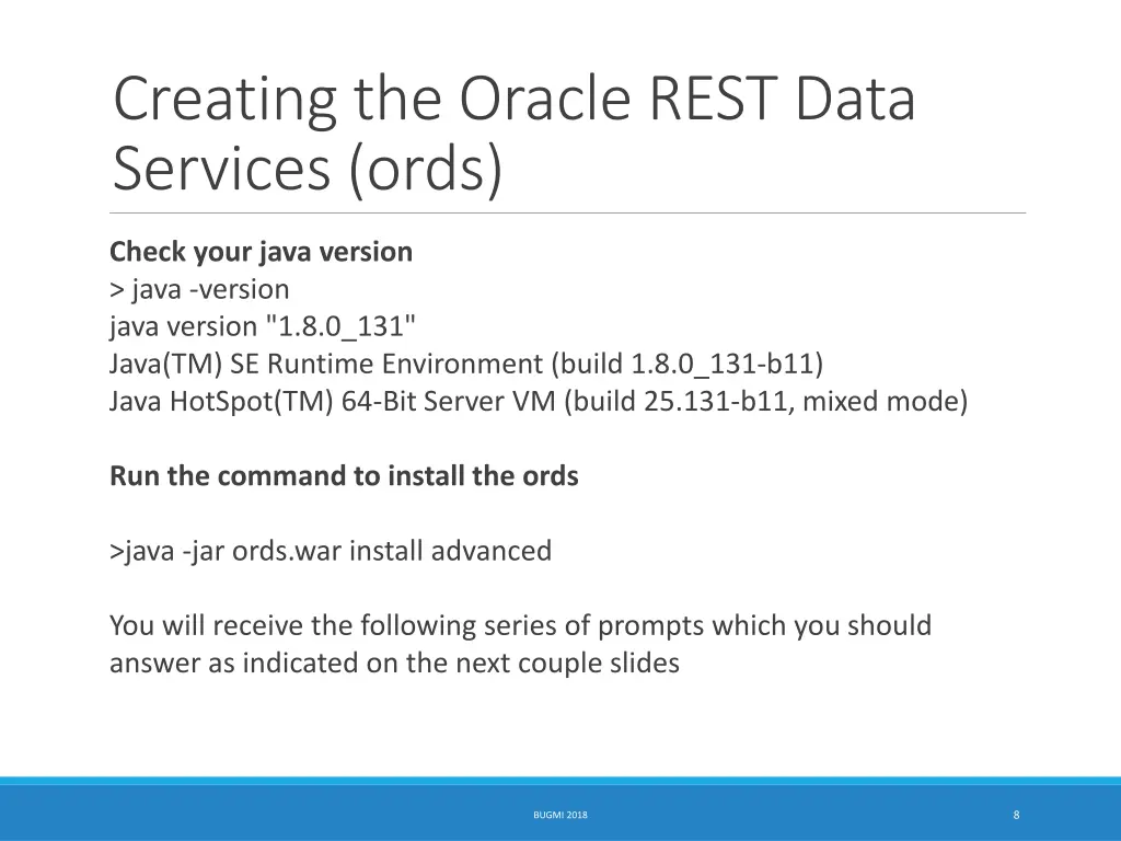 creating the oracle rest data services ords 3