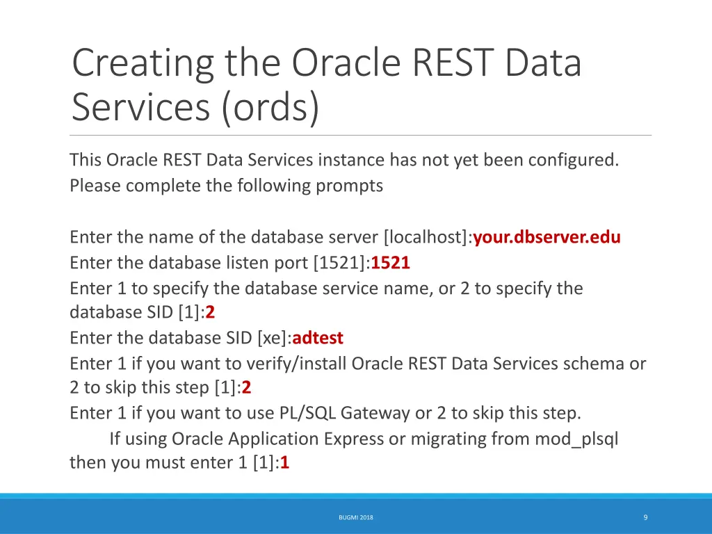 creating the oracle rest data services ords 4