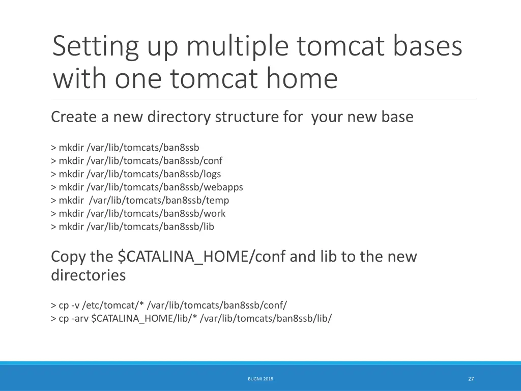 setting up multiple tomcat bases with one tomcat 3