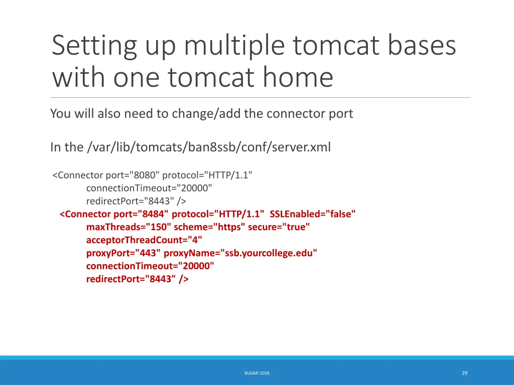 setting up multiple tomcat bases with one tomcat 5