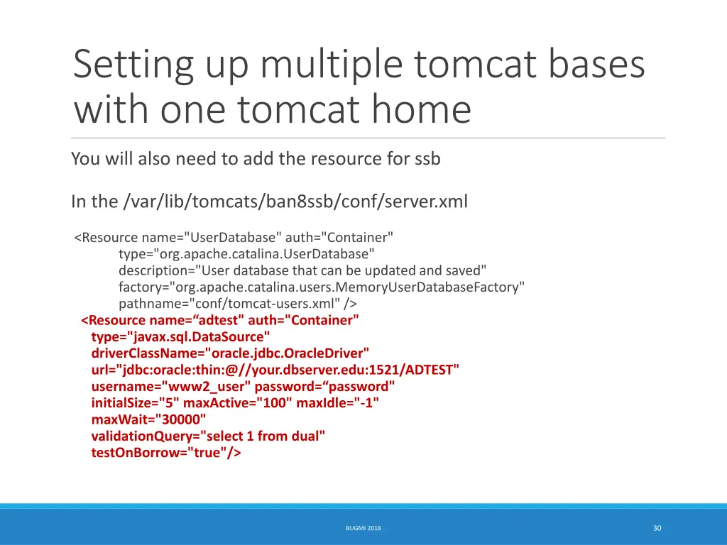 setting up multiple tomcat bases with one tomcat 6