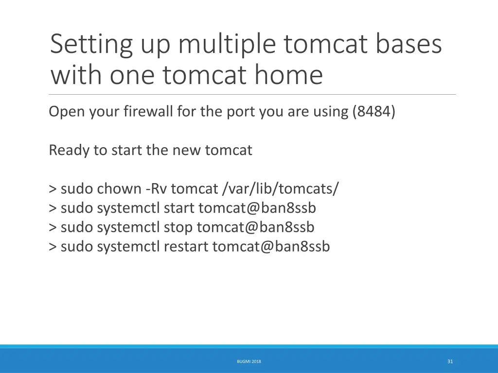 setting up multiple tomcat bases with one tomcat 7