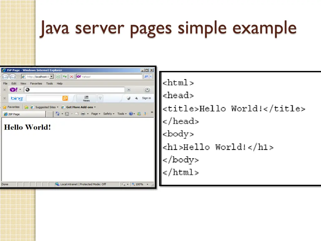 java server pages simple example