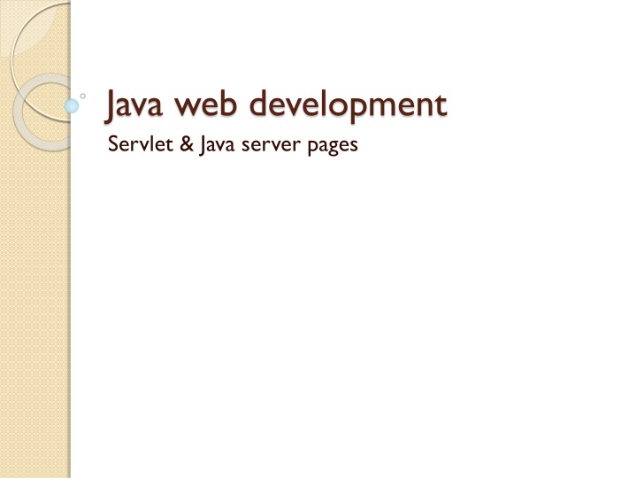 java web development servlet java server pages