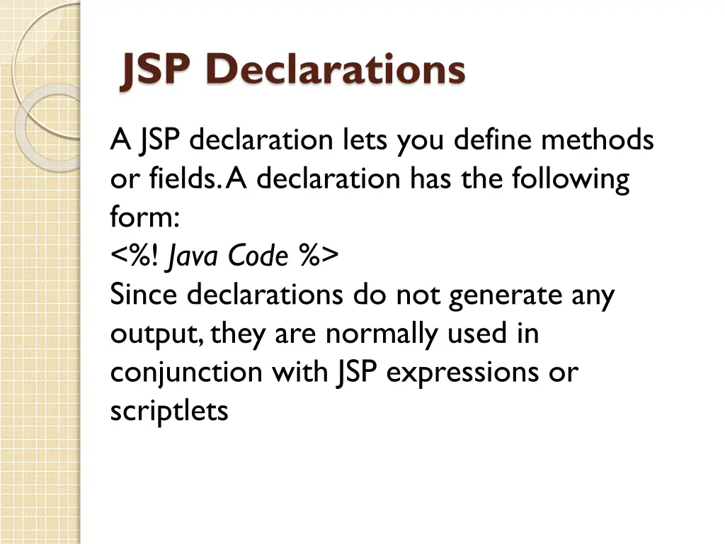 jsp declarations