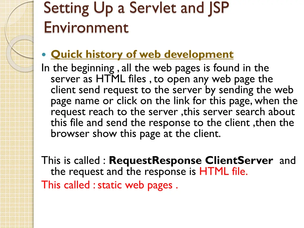 setting up a servlet and jsp environment