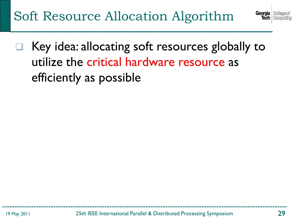 soft resource allocation algorithm