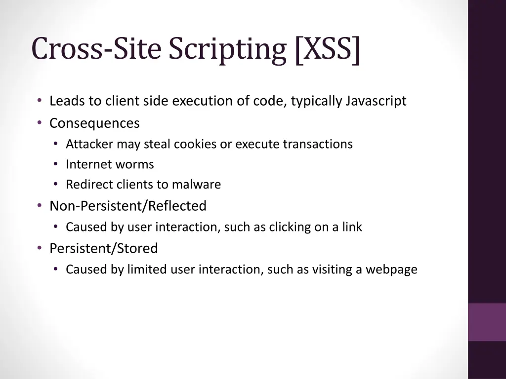 cross site scripting xss