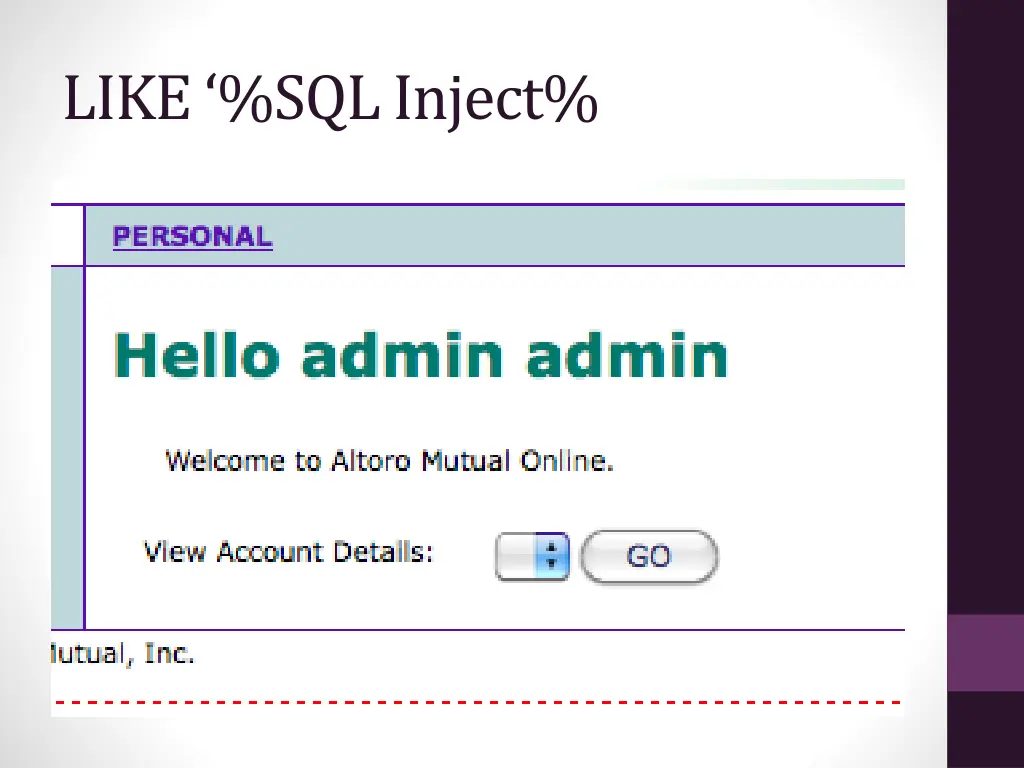 like sql inject