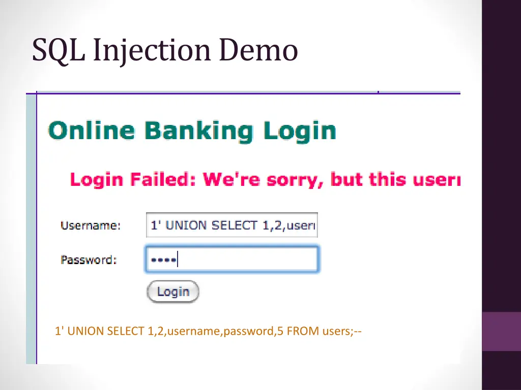 sql injection demo