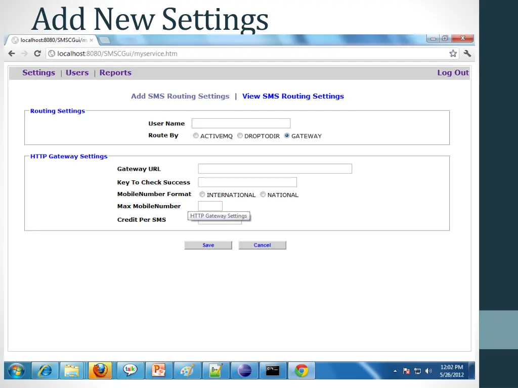 add new settings