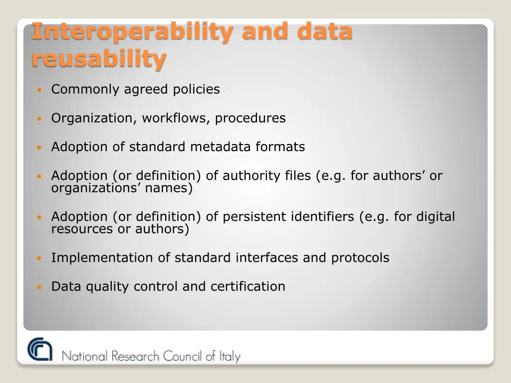 interoperability and data reusability