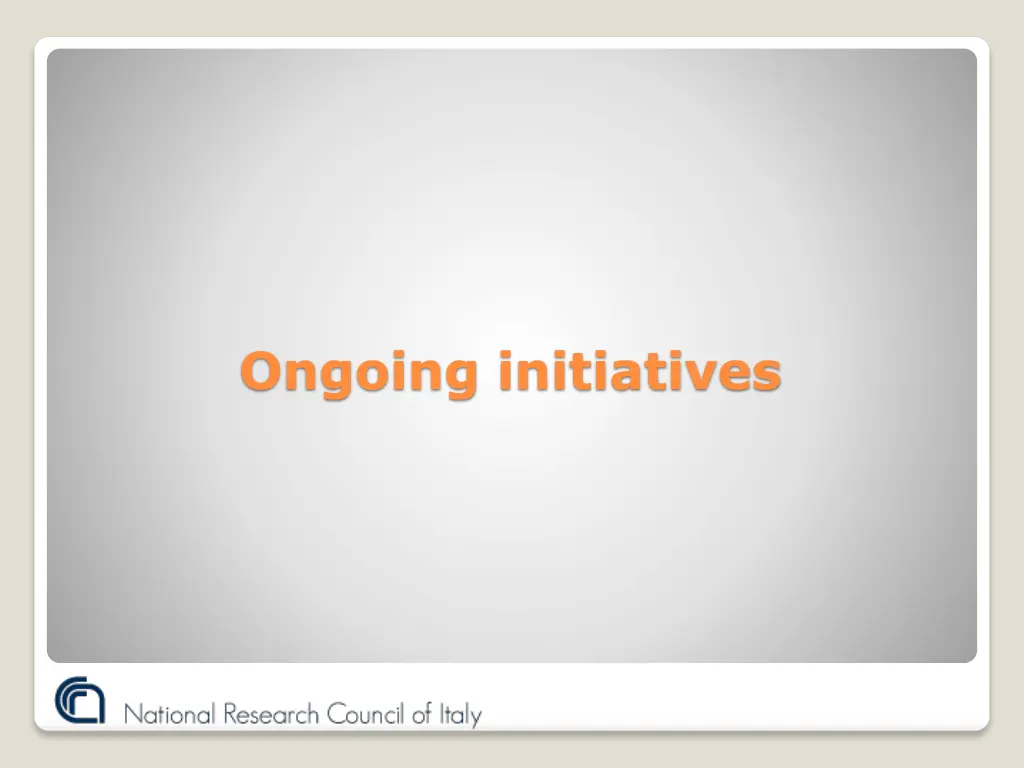 ongoing initiatives