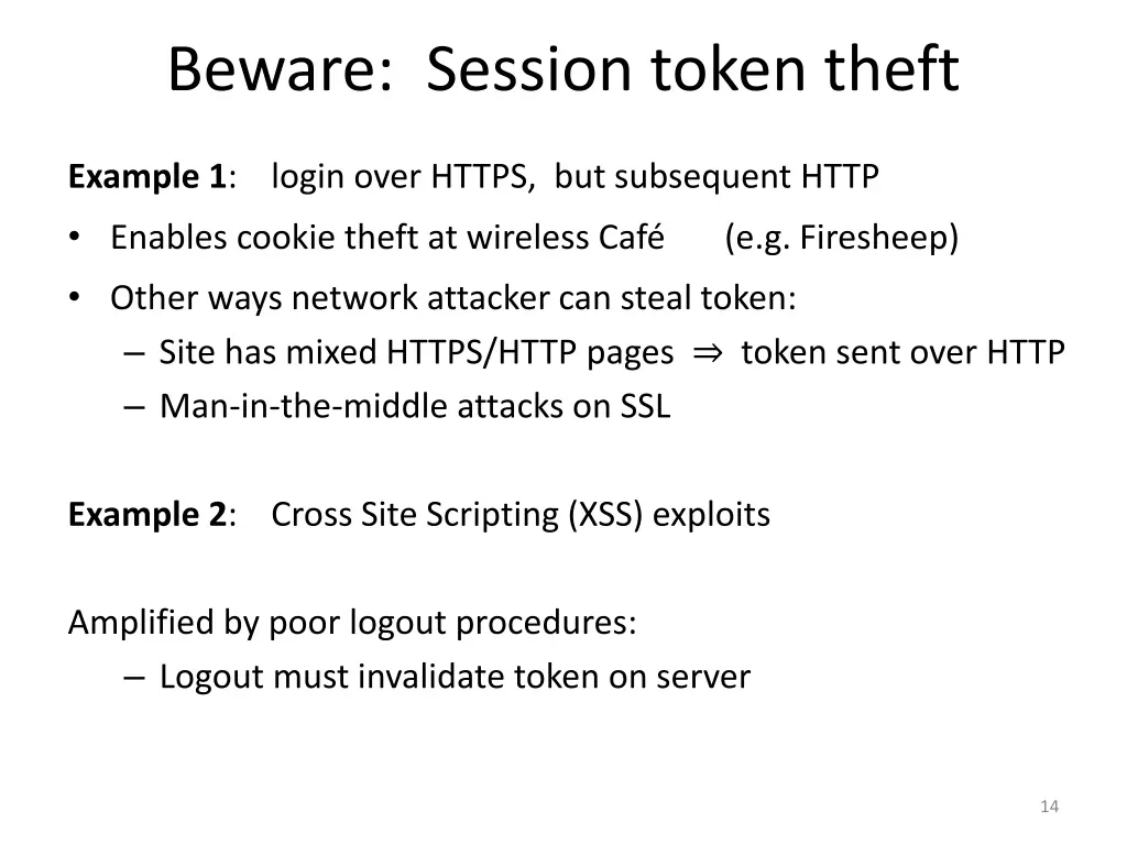 beware session token theft