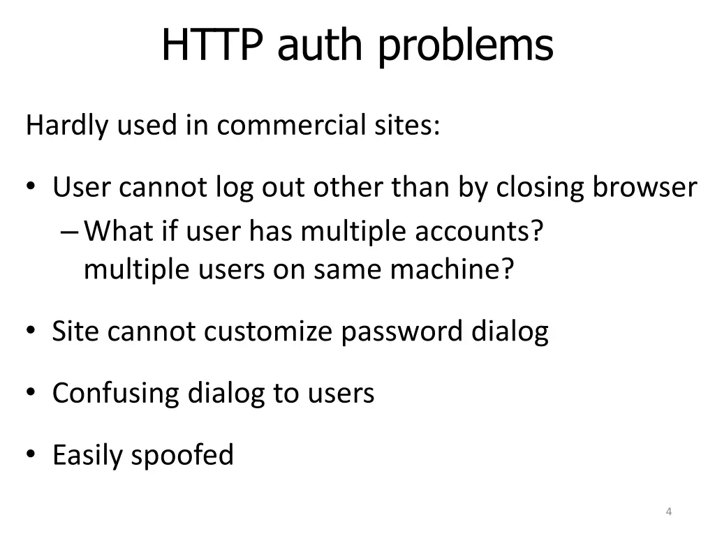 http auth problems