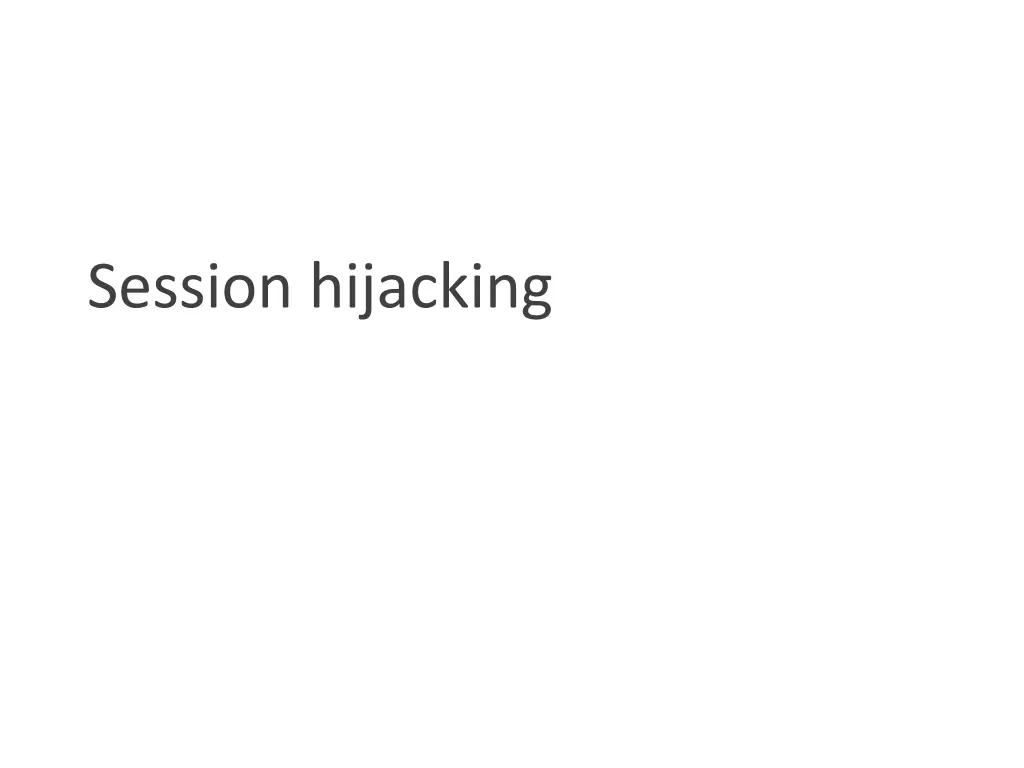 session hijacking