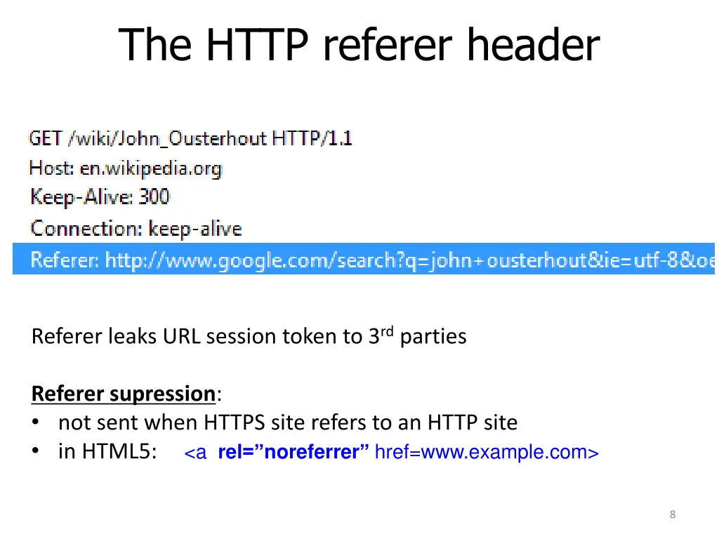 the http referer header