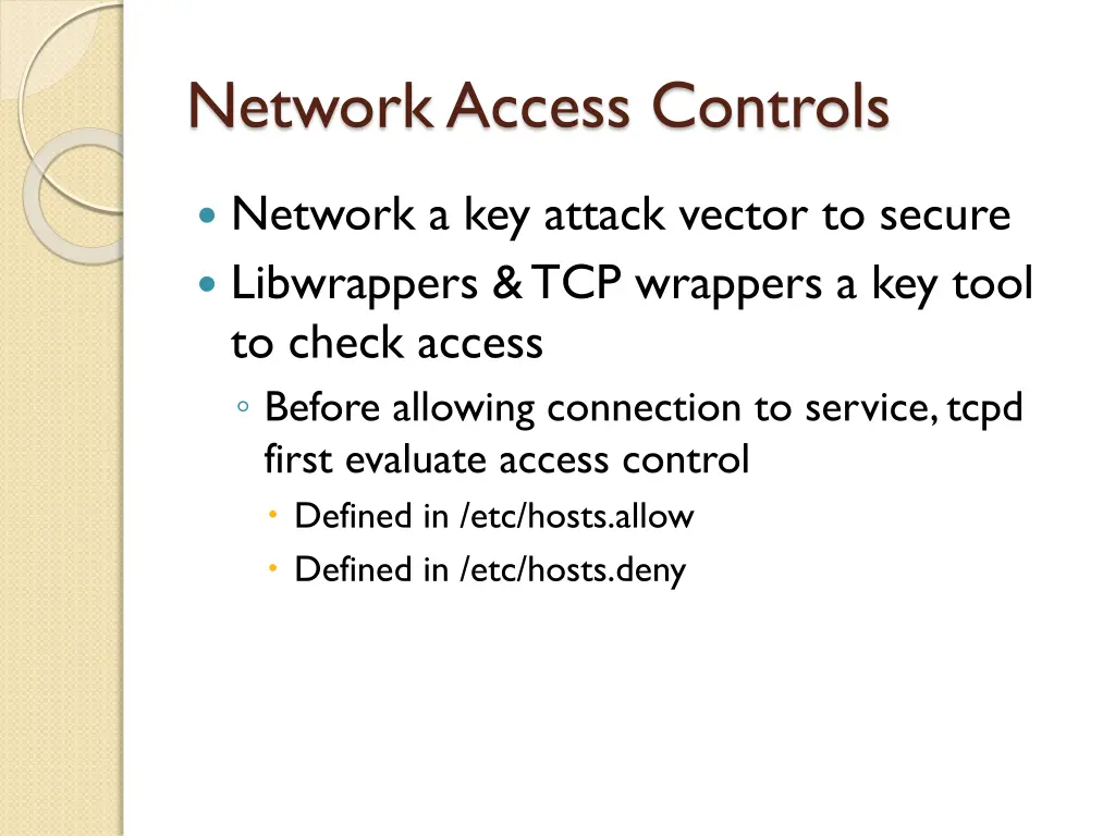 network access controls