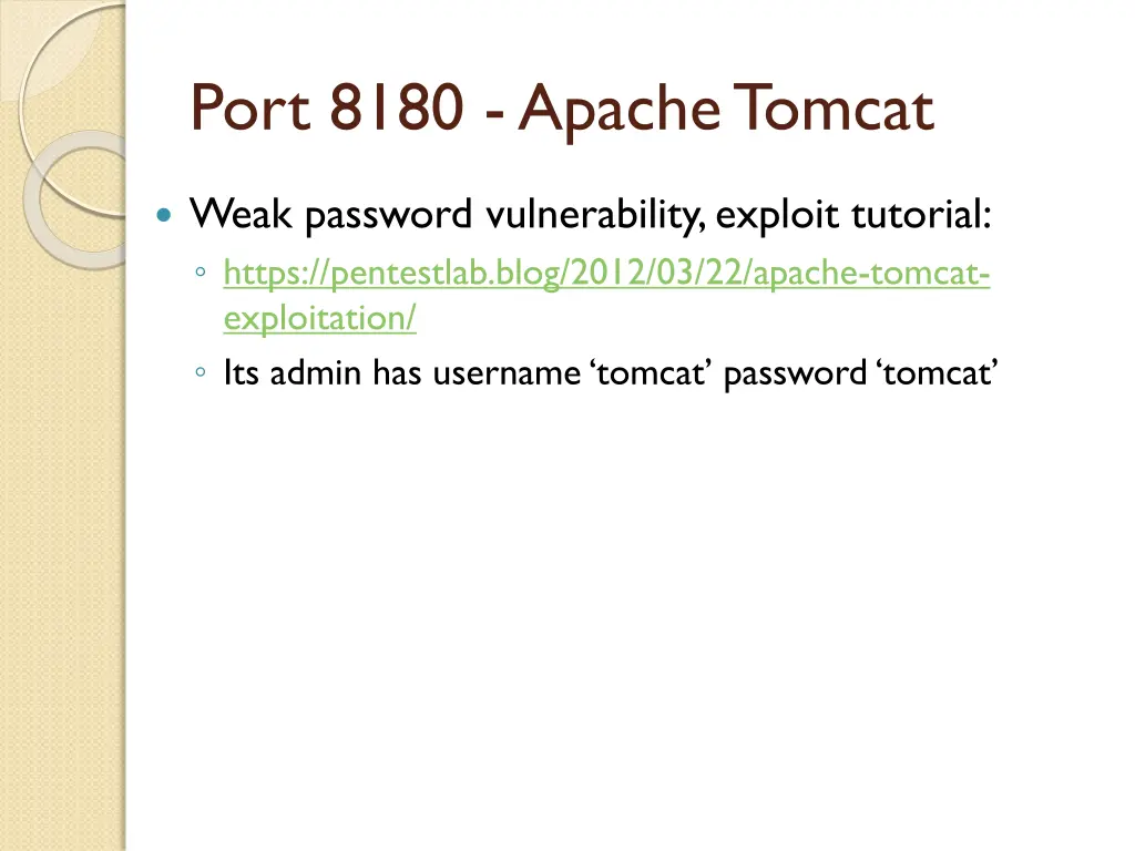 port 8180 apache tomcat