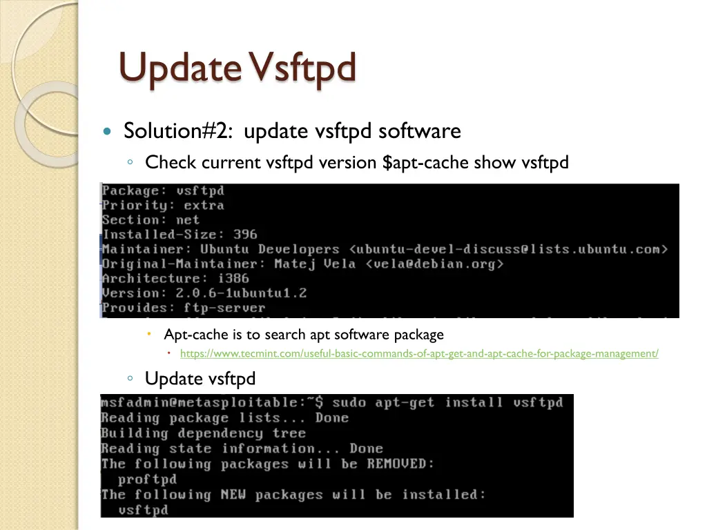 update vsftpd