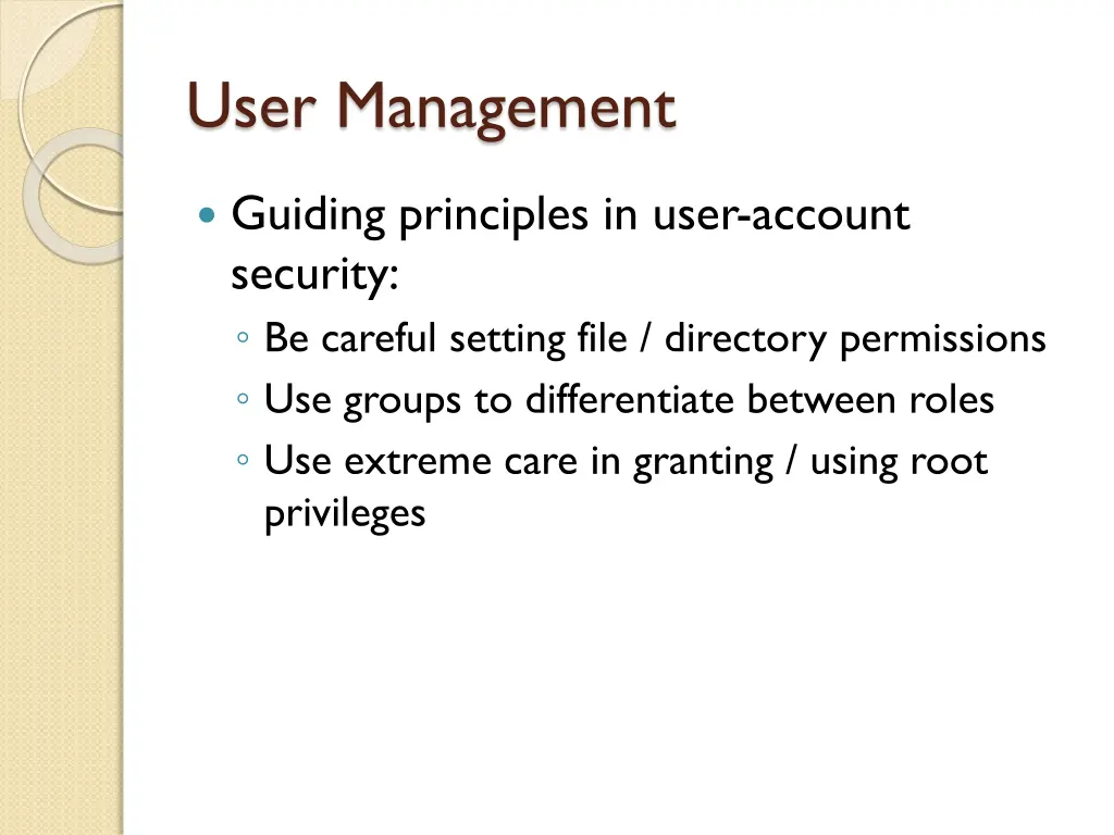 user management