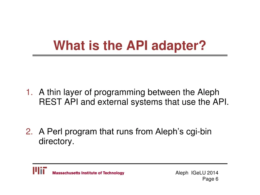 what is the api adapter