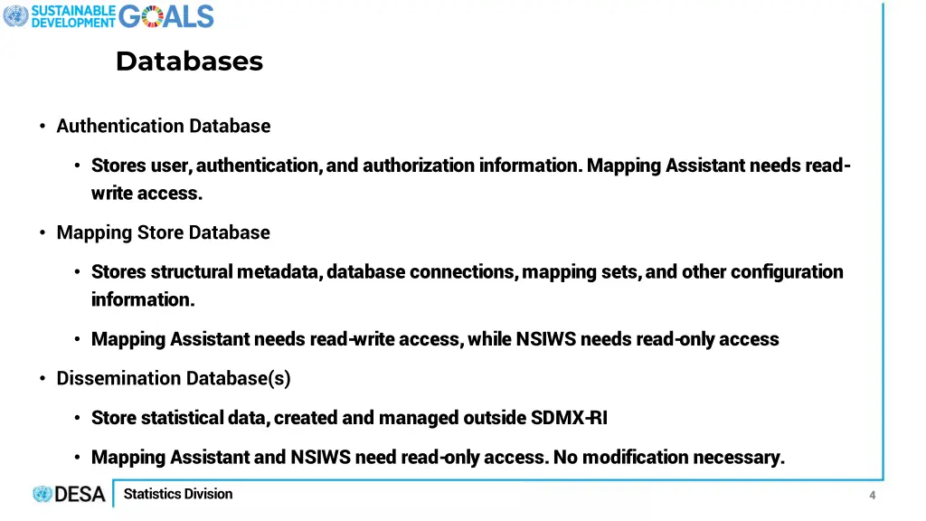 databases