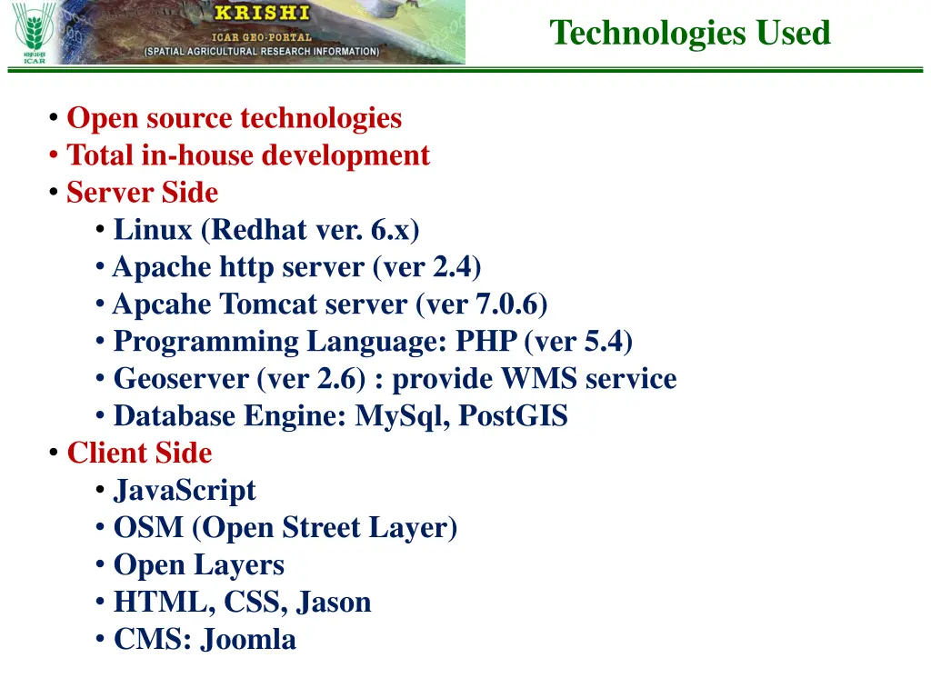 technologies used