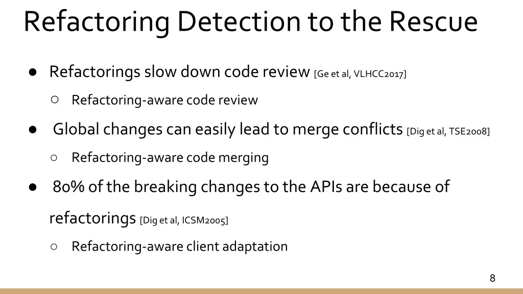 refactoring detection to the rescue