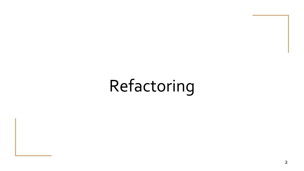 refactoring