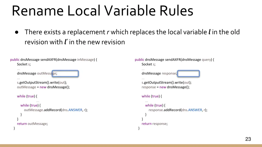 rename local variable rules