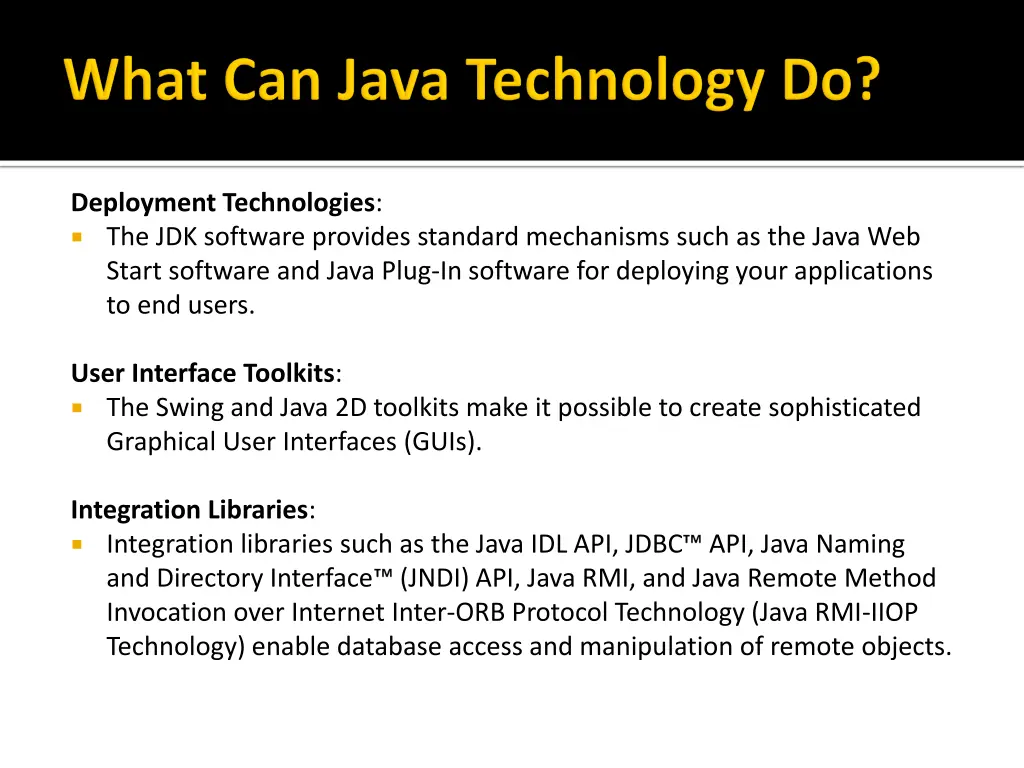 deployment technologies the jdk software provides