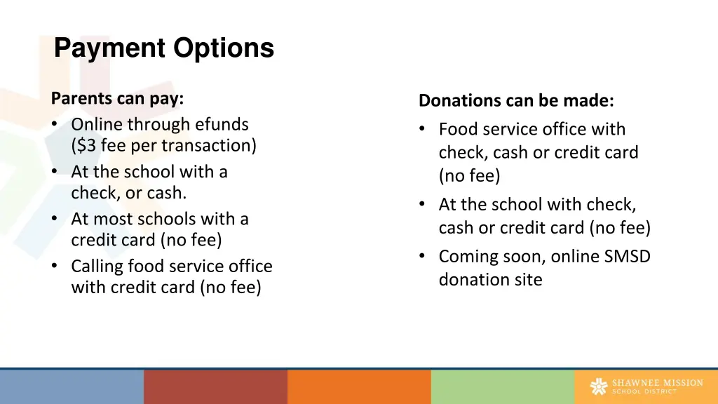 payment options