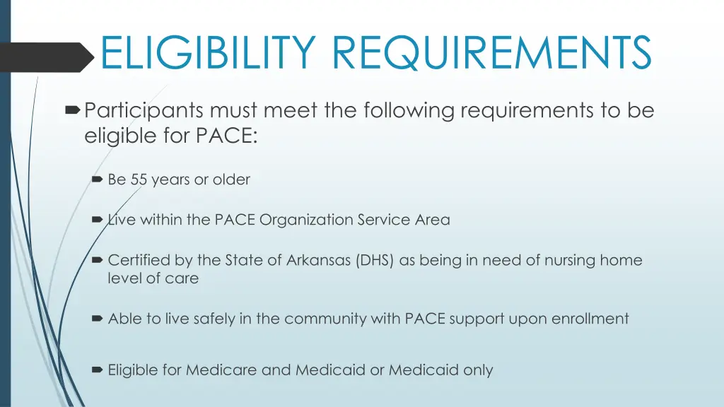 eligibility requirements