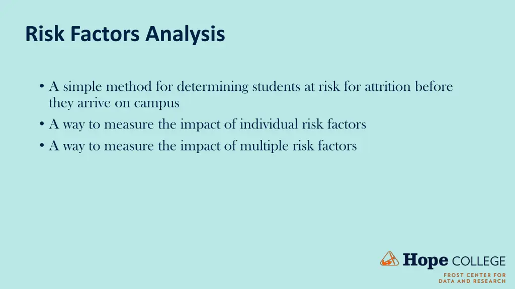 risk factors analysis 1