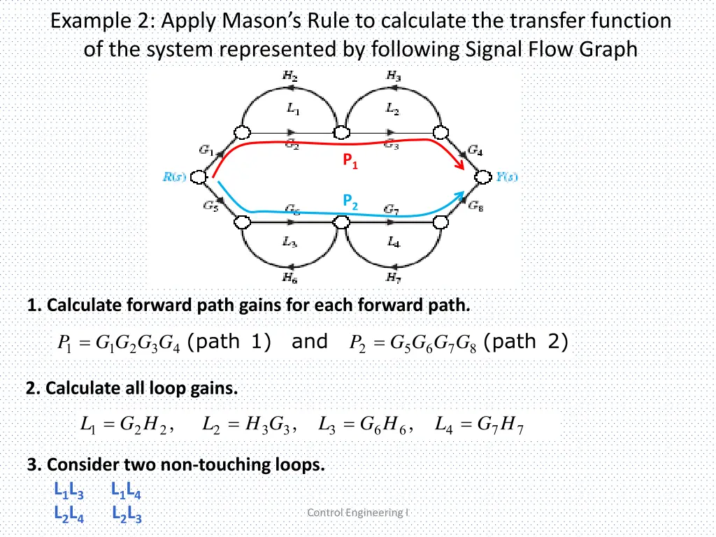 example 2 apply mason s rule to calculate