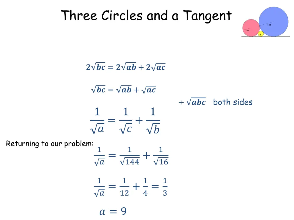 three circles and a tangent 7