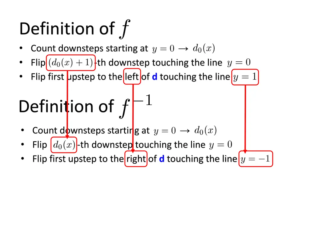 definition of count downsteps starting at flip 2