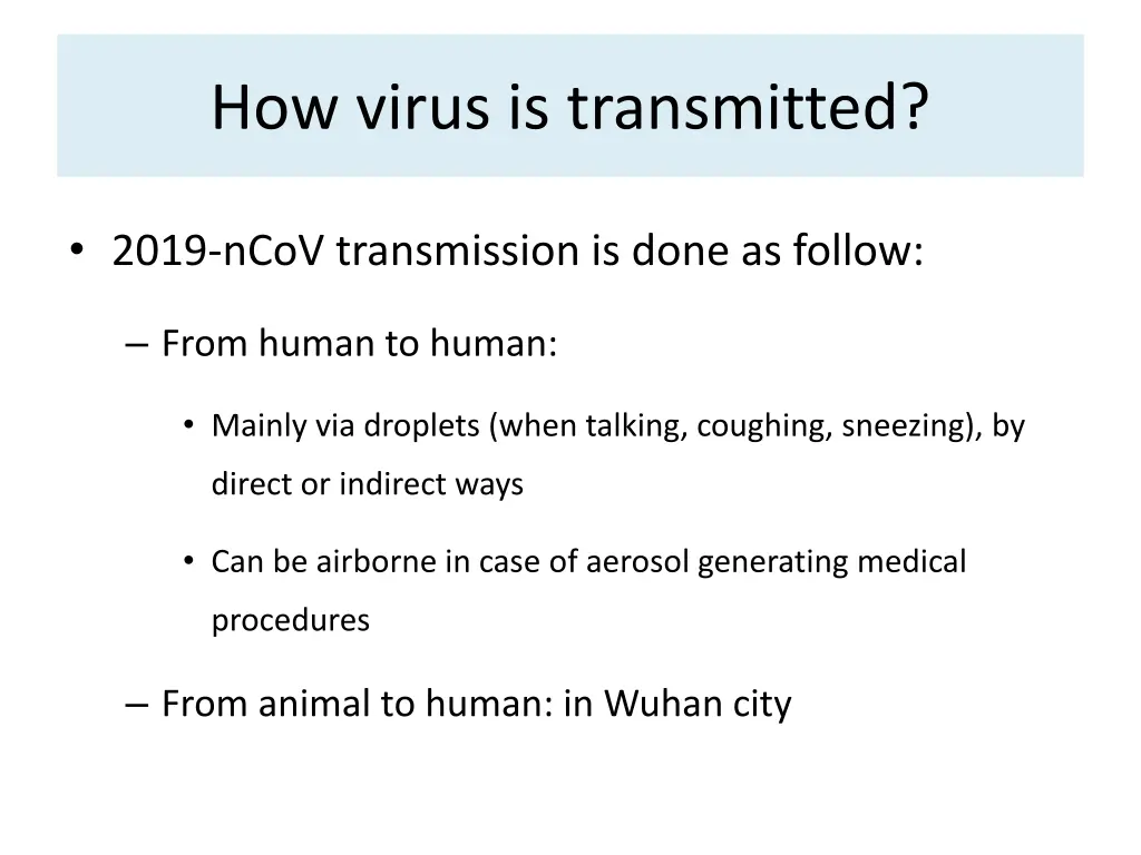 how virus is transmitted